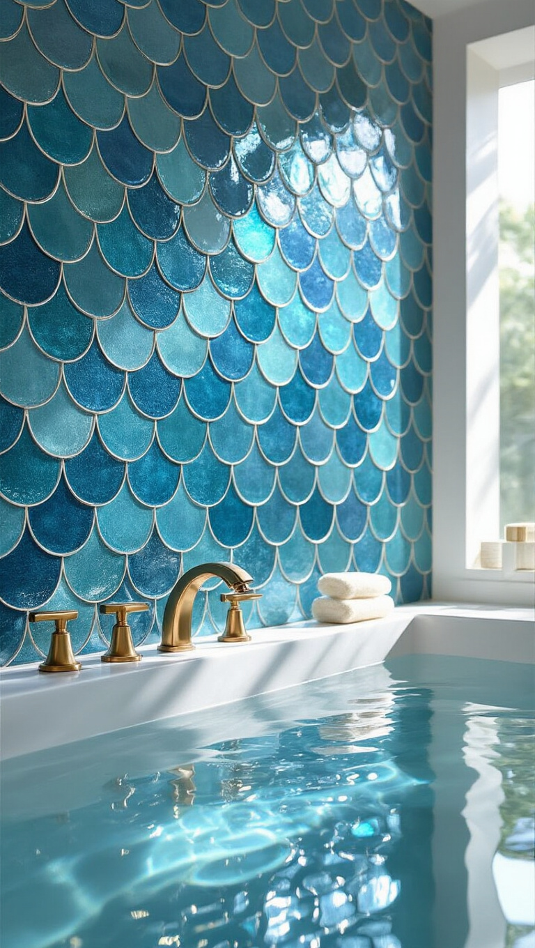 12. Elegant Fish Scale Patterns for a Luxurious Look