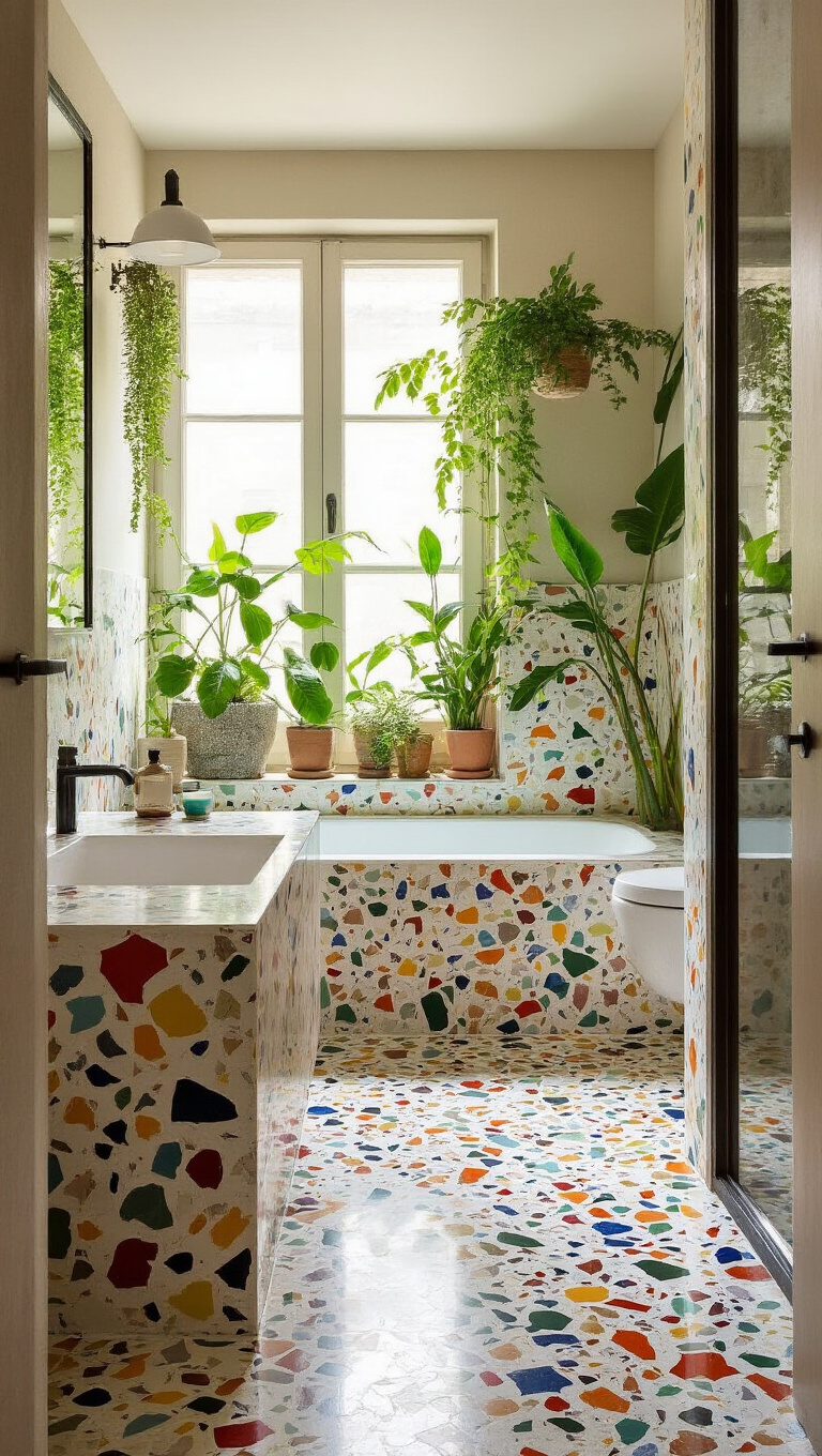 18. Terrazzo Tiles for a Playful Mosaic