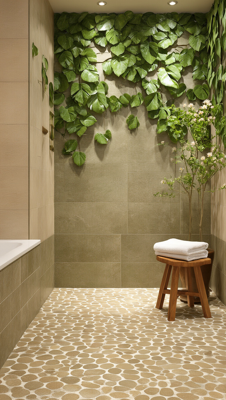 4. Nature-Inspired Tiles for a Serene Oasis