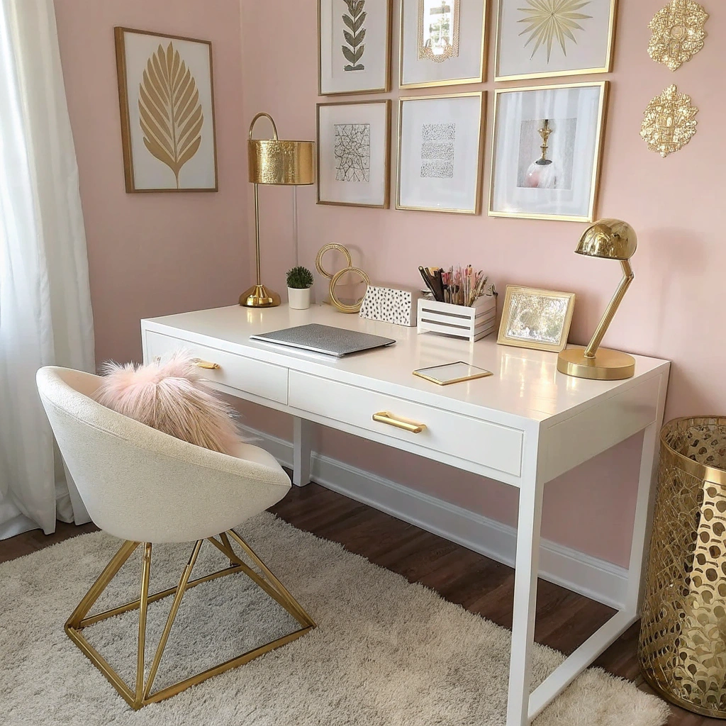 13. Luxe Touch: Gold Accents for a Feminine Edge