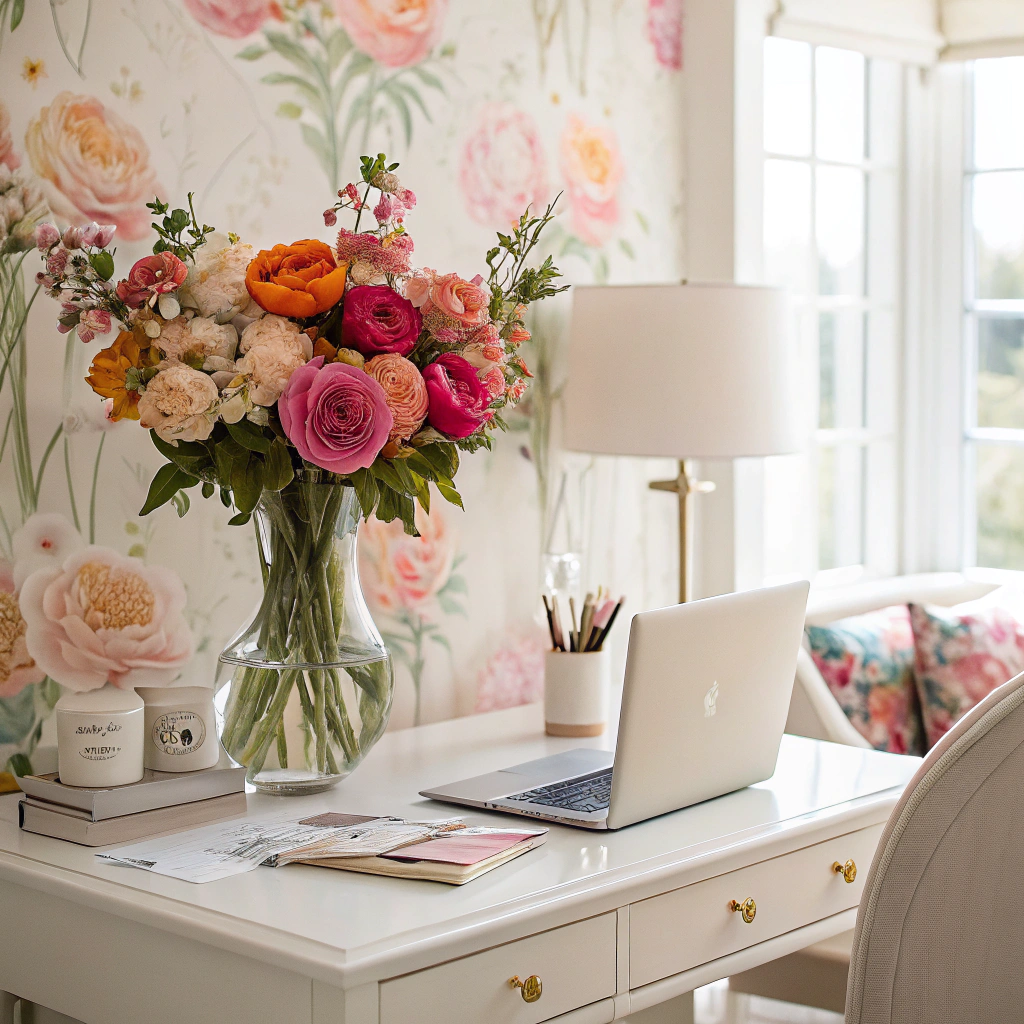 7. Embrace Your Feminine Touch with Floral Accents