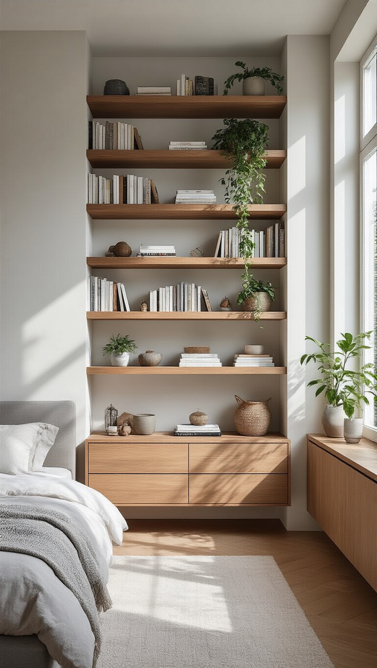 2. Vertical Visions: Layered Wall Shelves