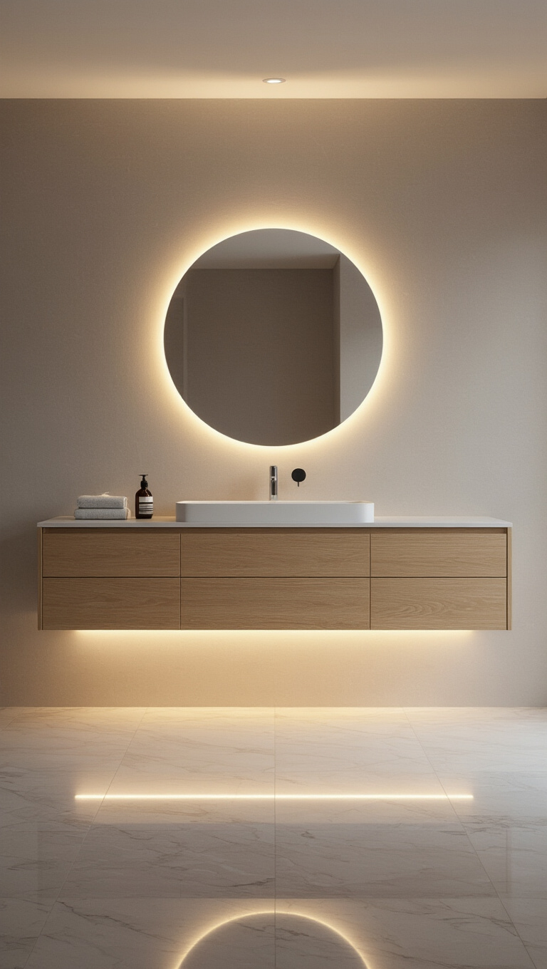 3. Optimize Space with Floating Vanities