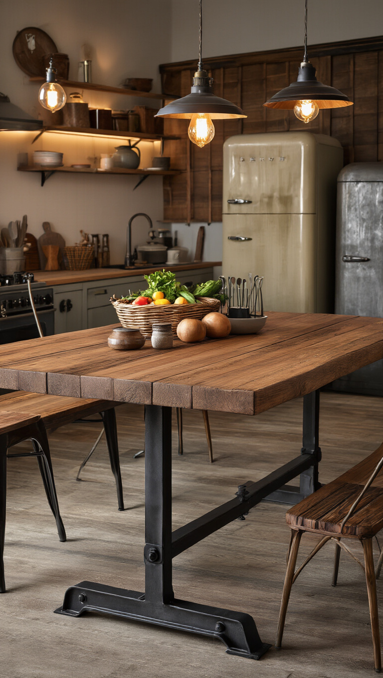 10. Industrial Influence Meets Farmhouse Style