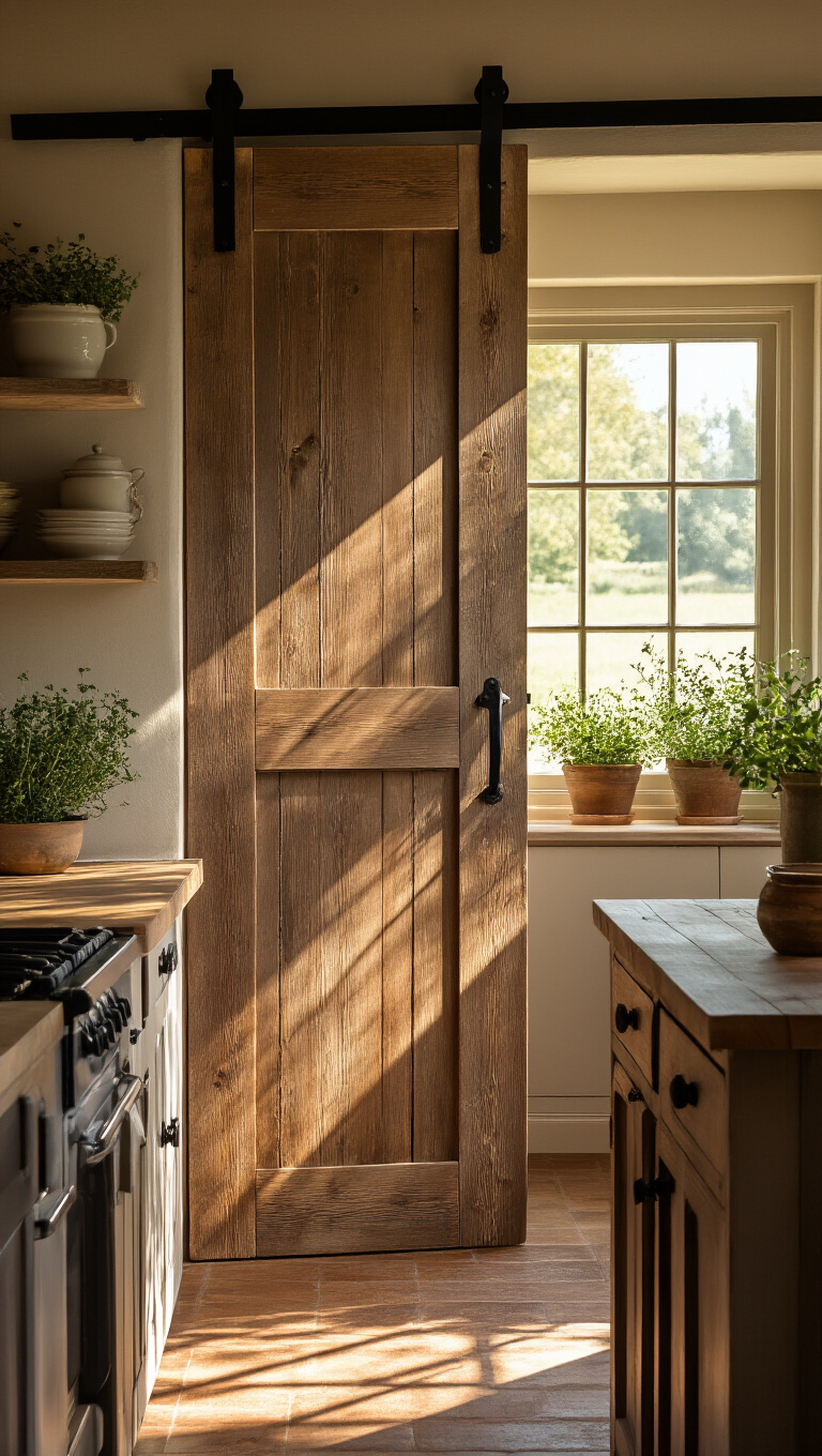 3. Utilize Sliding Barn Doors for Space Efficiency