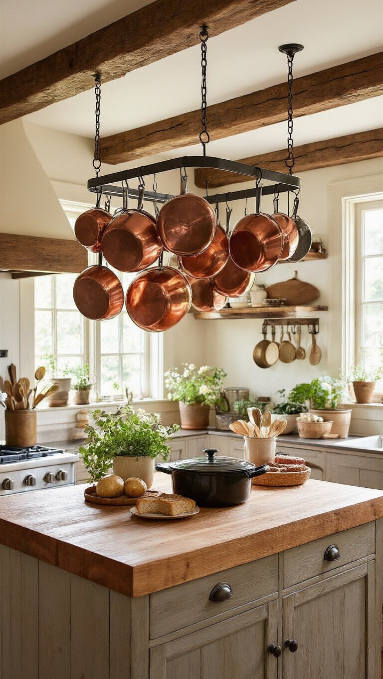 5. Maximize Vertical Space with Hanging Pot Racks