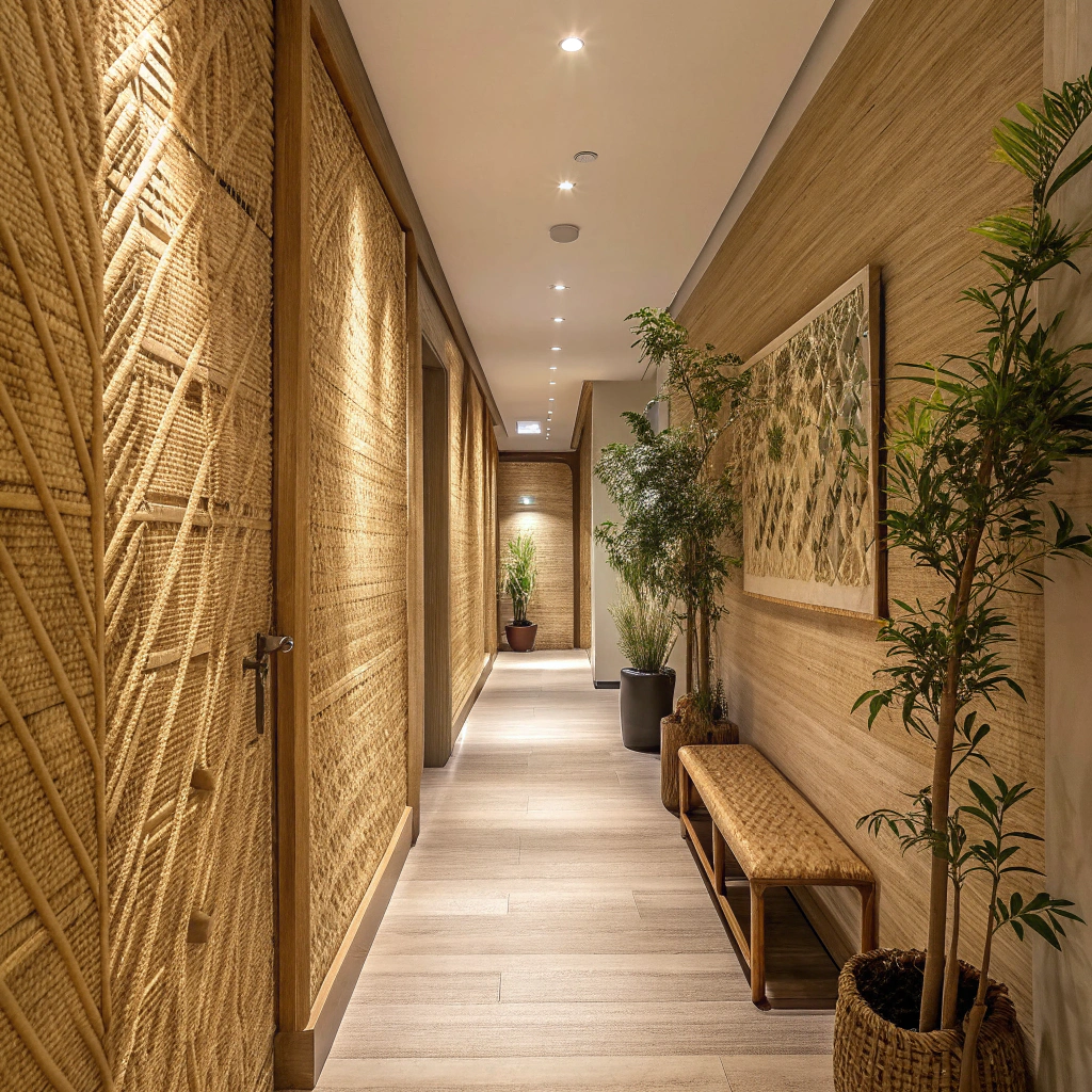 1. Embrace Nature with Earthy Grasscloth Textures