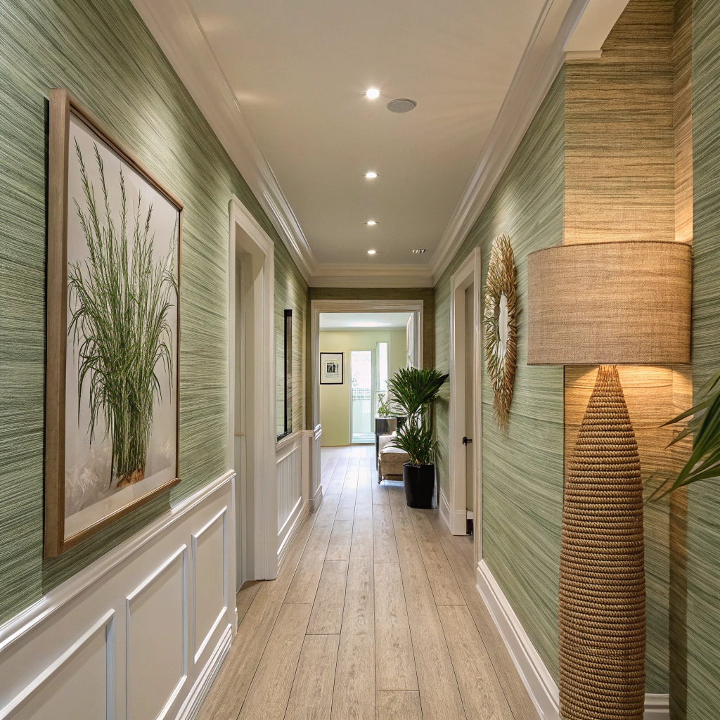 10. Earthy Tones and Natural Textures: The Charm of Grasscloth