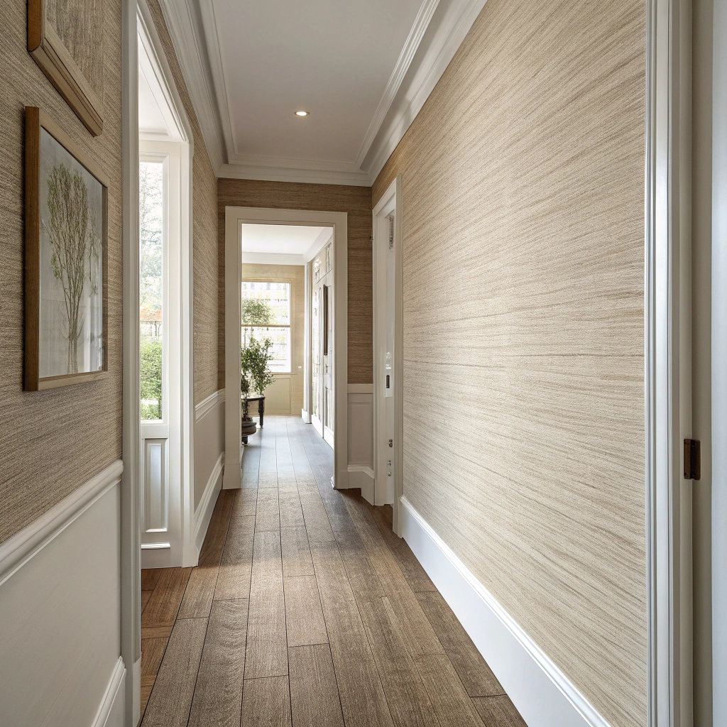 3. Embrace Neutral Tones with Linen Grasscloth