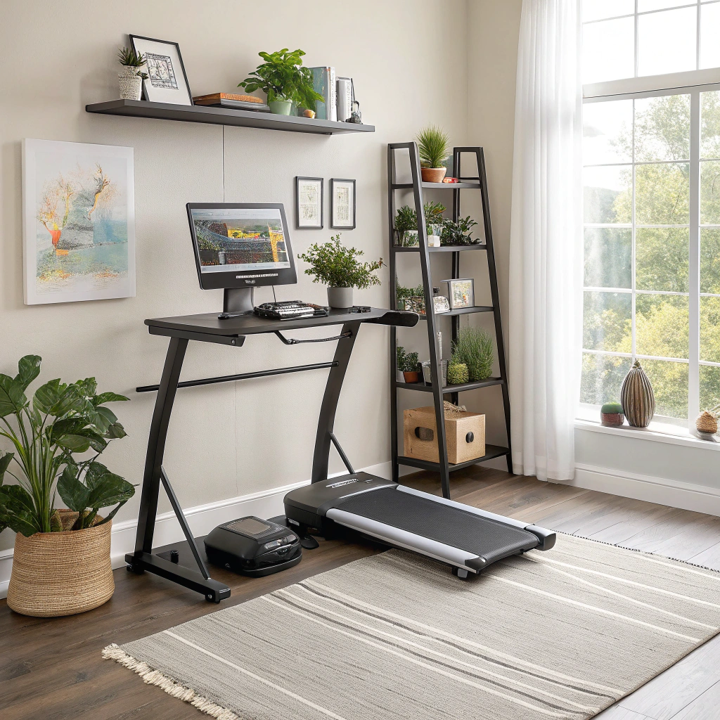 15. Embrace Flexibility with a Treadmill Standing Desk Home Office