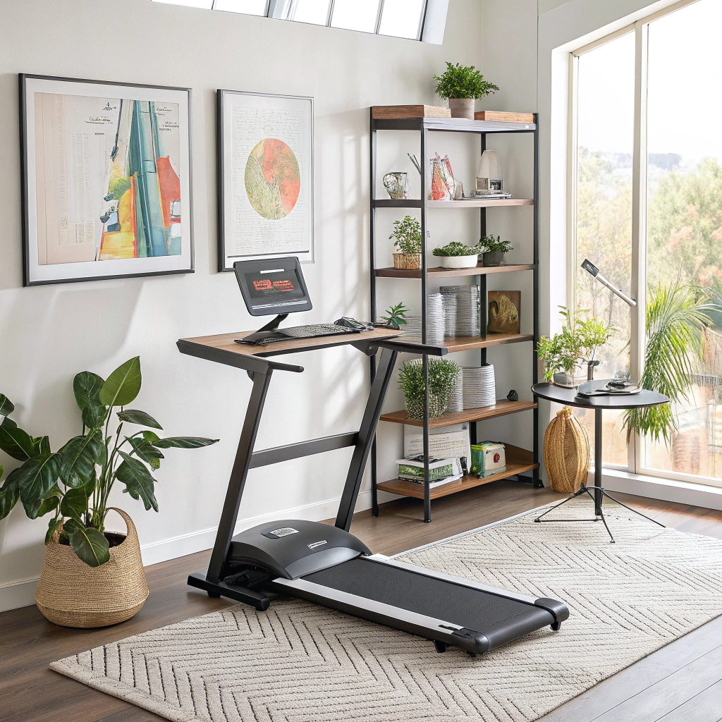 3. Elevate Your Game with a Standing Desk and Treadmill Combo