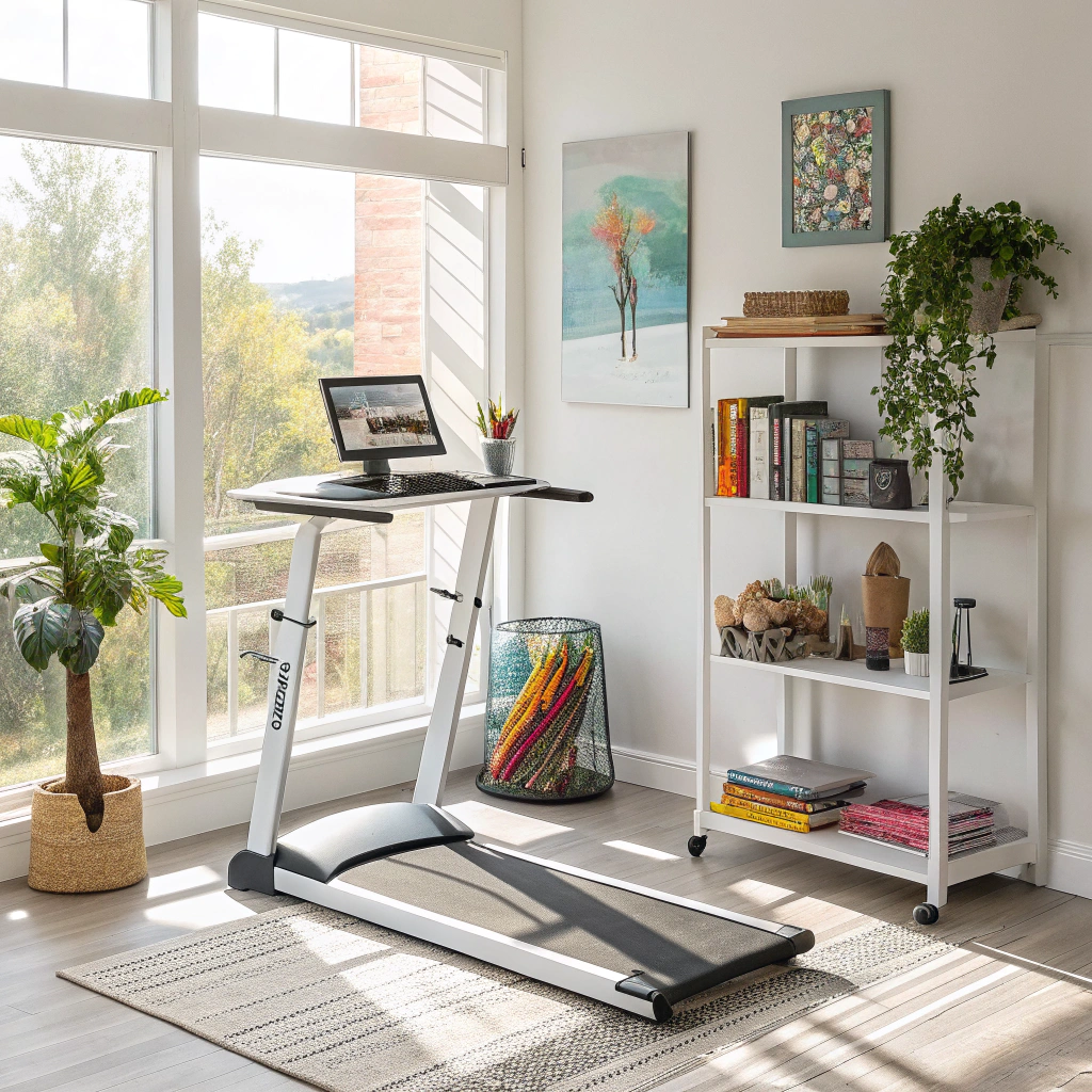 6. The Versatile Office With Treadmill Desk