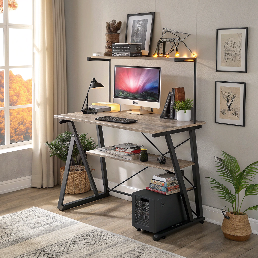 8. Dual-Level Desks: The Best of Both Worlds