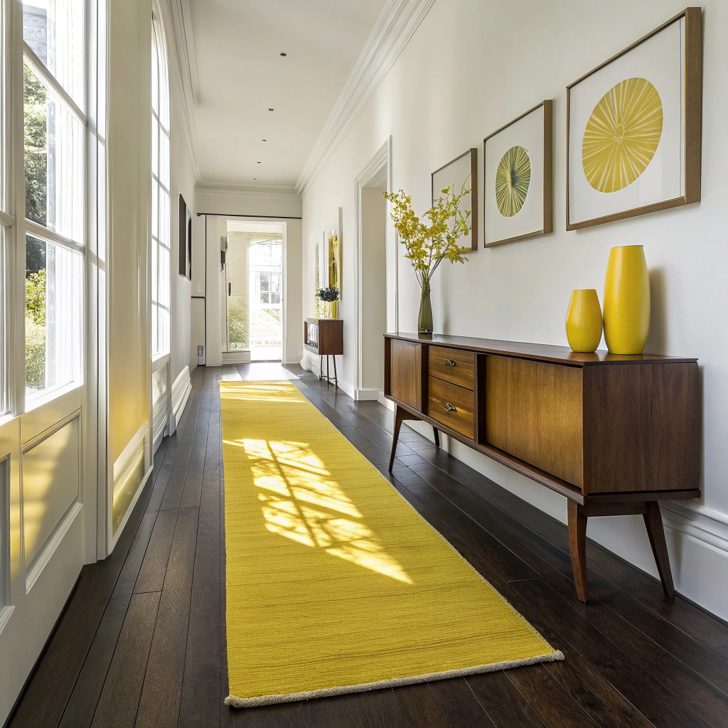 1. A Burst of Sunshine with Yellow Hallway Accents