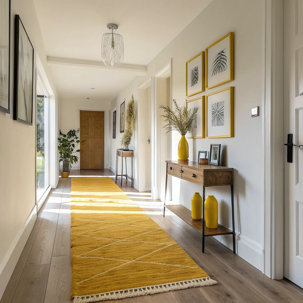 3. Embrace the Sunshine with Yellow Hallway Accents