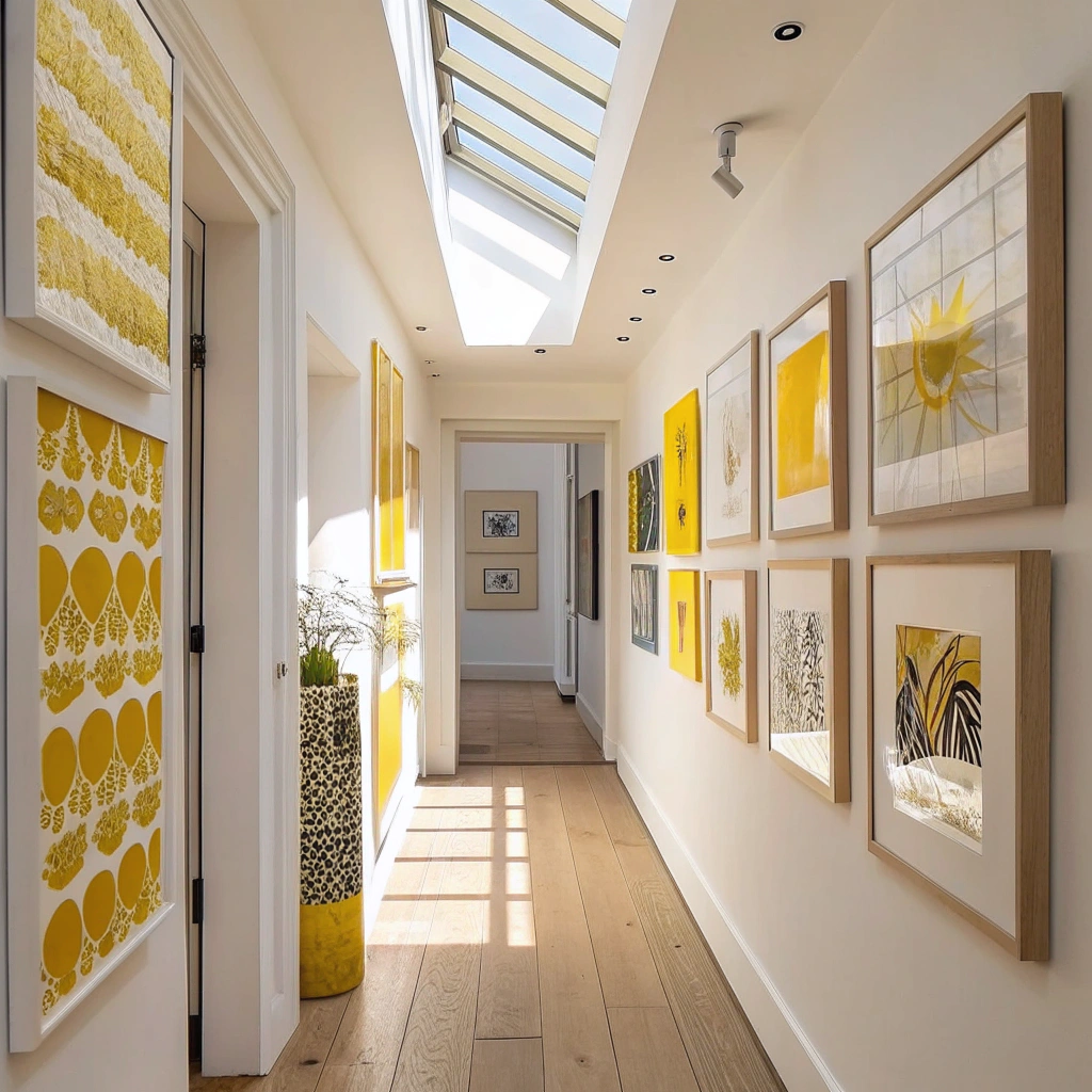 8. Accentuate with Yellow Art Pieces