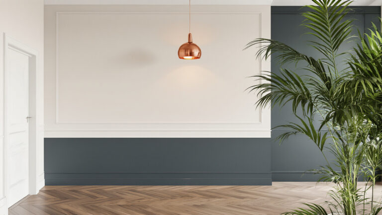 two_tone_hallway_ideas_with_perfect_white_baseboards_featured