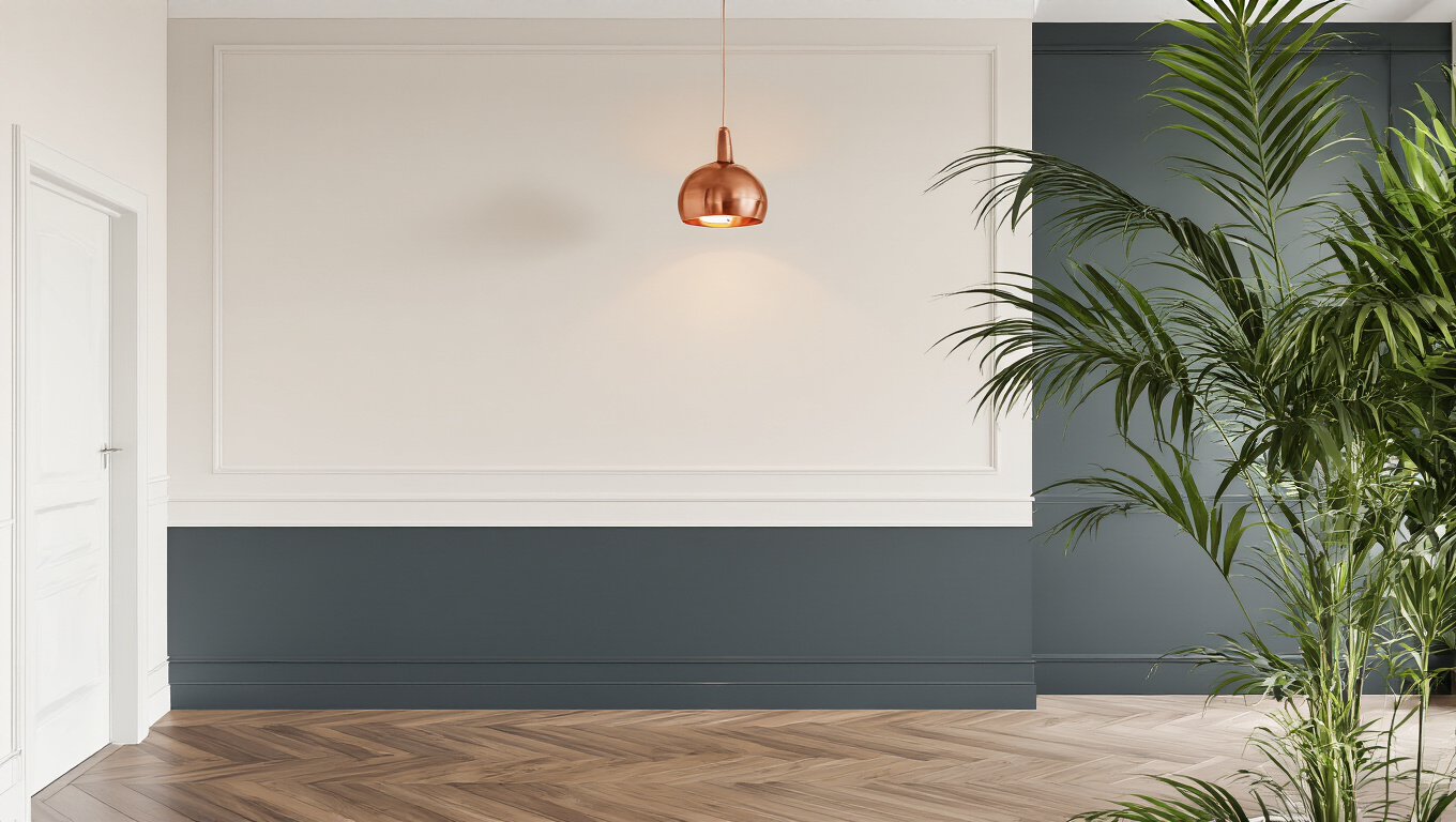 two_tone_hallway_ideas_with_perfect_white_baseboards_featured