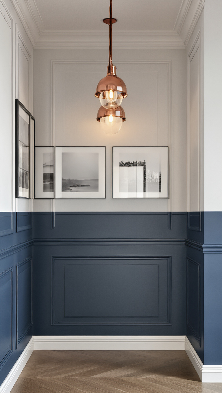 10. Sophisticated Balance with Navy Blue and White