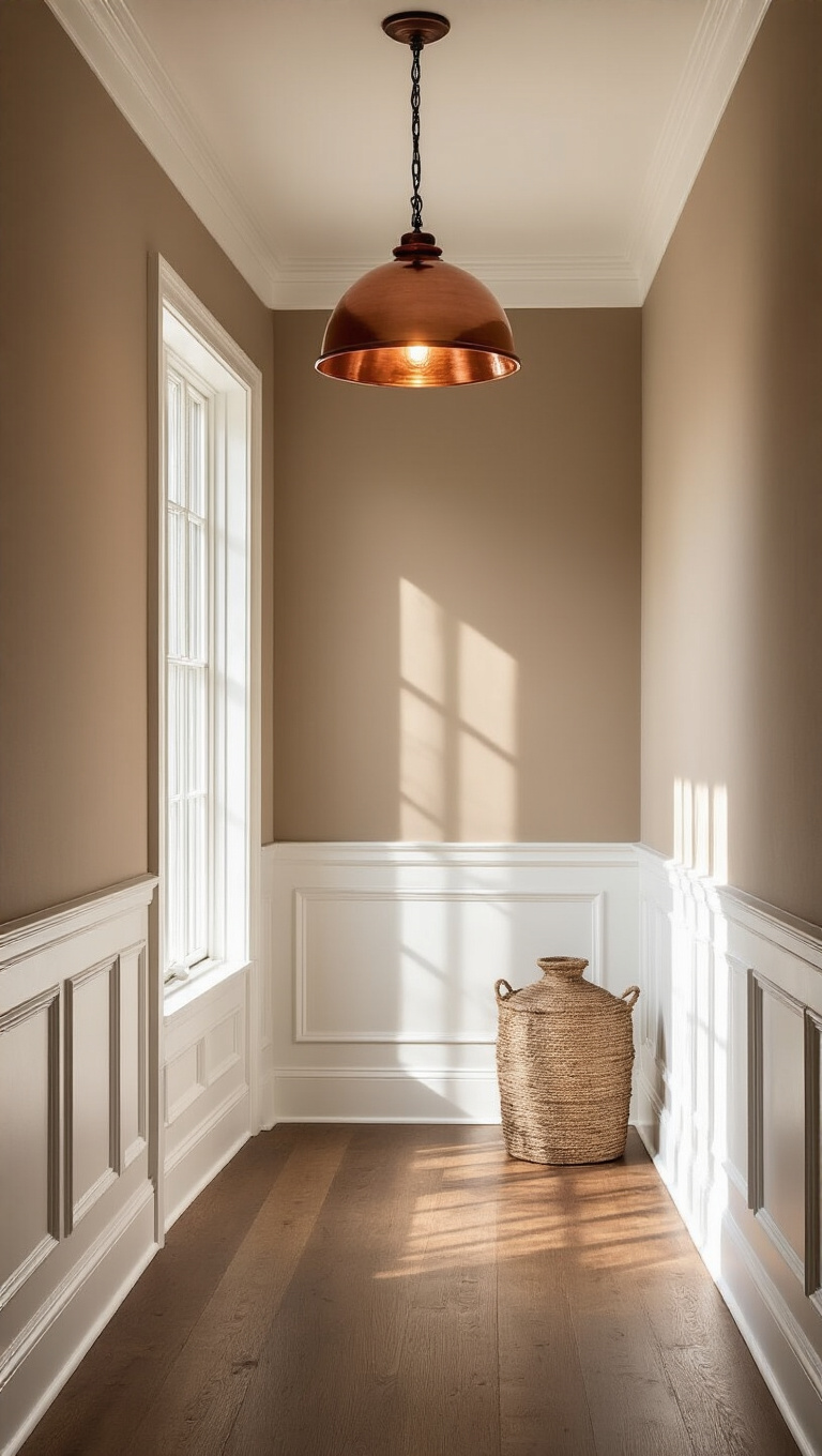 11. Rustic Rejuvenation: Warm Taupe and White Harmony