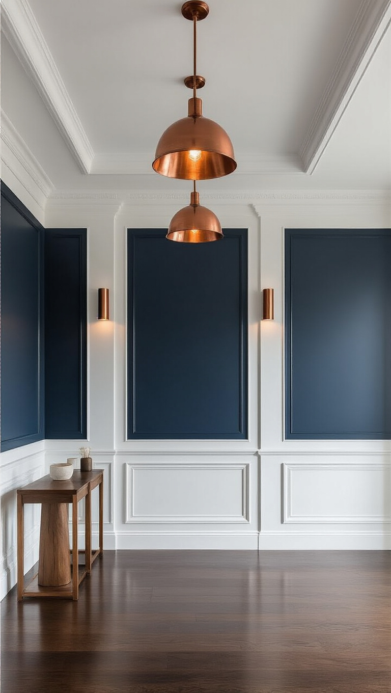 2. Classic Contrast: Deep Blue Meets Crisp White