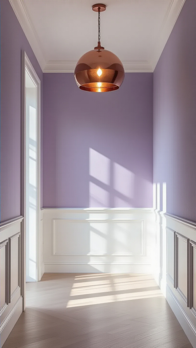 5. Serene Spaces: Soothing Lavender Paired with White
