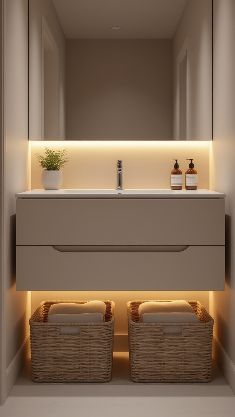 8. Use Floating Vanities for a Streamlined Look