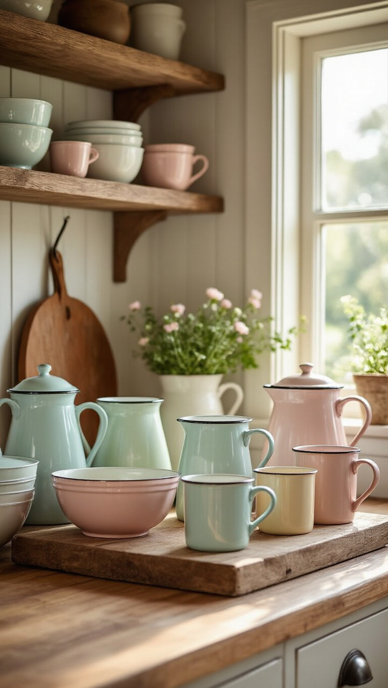 3. Timeless Enamelware for a Classic Vibe