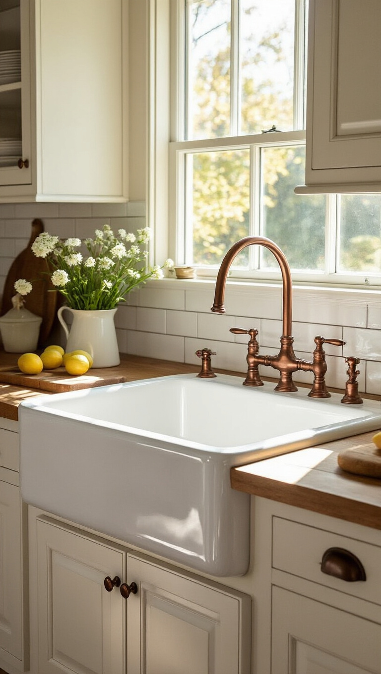 4. Incorporate Farmhouse Sink for Authentic Charm