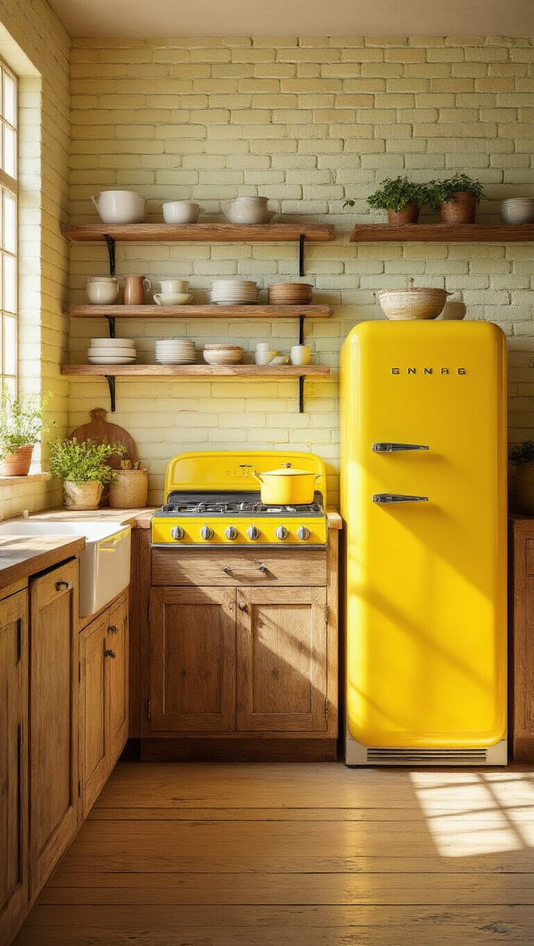 3. Vintage Yellow Appliances for a Timeless Appeal